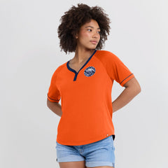 Houston Astros Fanatics Women's Cooperstown Collection League Diva Raglan V-Neck T-Shirt - MLB