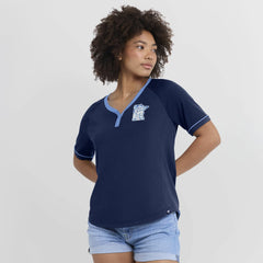 Minnesota Twins Fanatics Women's Cooperstown Collection League Diva Raglan V-Neck T-Shirt - MLB