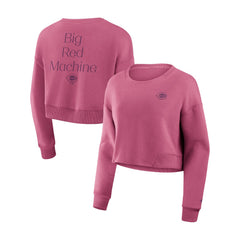 Cincinnati Reds Fanatics Women's Studio Cropped Pullover Sweatshirt - MLB