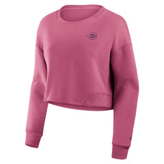 Cincinnati Reds Fanatics Women's Studio Cropped Pullover Sweatshirt - MLB