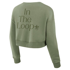 Houston Astros Fanatics Women's Studio Cropped Pullover Sweatshirt - MLB