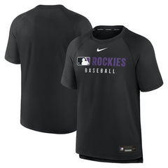 Colorado Rockies Nike Authentic Collection Pregame Raglan Dri-FIT T-Shirt - MLB
