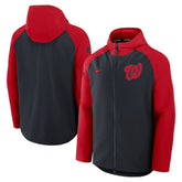 Washington Nationals Nike Authentic Collection Raglan Performance Full-Zip Jacket - MLB