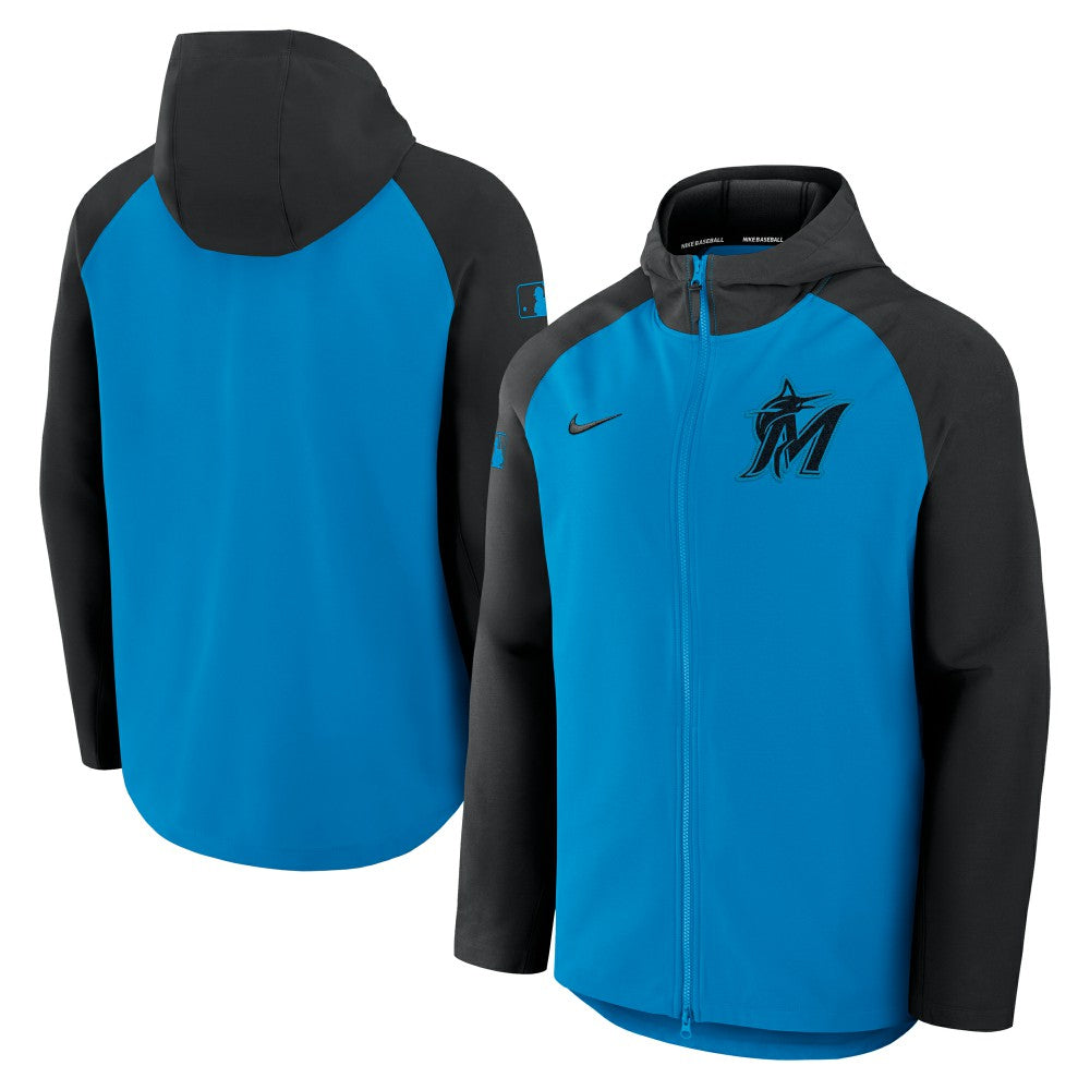 Miami Marlins Nike Authentic Collection Raglan Performance Full-Zip Jacket - MLB