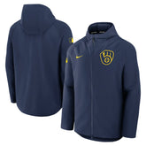 Milwaukee Brewers Nike Authentic Collection Raglan Performance Full-Zip Jacket - MLB