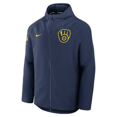 Milwaukee Brewers Nike Authentic Collection Raglan Performance Full-Zip Jacket - MLB