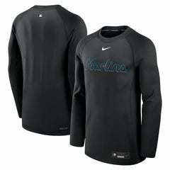Miami Marlins Nike Authentic Collection Game Time Raglan Dri-FIT Long Sleeve T-Shirt - MLB