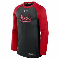 Cincinnati Reds Nike Authentic Collection Game Time Raglan Dri-FIT Long Sleeve T-Shirt - MLB
