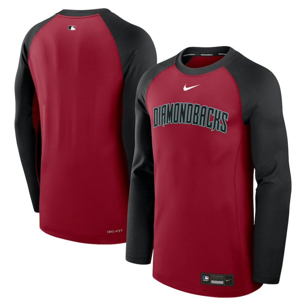 Arizona Diamondbacks Nike Authentic Collection Game Time Raglan Dri-FIT Long Sleeve T-Shirt - MLB