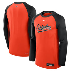 Baltimore Orioles Nike Authentic Collection Game Time Raglan Dri-FIT Long Sleeve T-Shirt - MLB