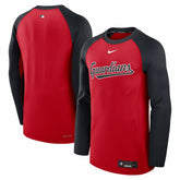 Cleveland Guardians Nike Authentic Collection Game Time Raglan Dri-FIT Long Sleeve T-Shirt - MLB