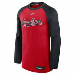 Cleveland Guardians Nike Authentic Collection Game Time Raglan Dri-FIT Long Sleeve T-Shirt - MLB