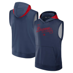 Atlanta Braves Nike Authentic Collection Dri-FIT Sleeveless Hoodie - MLB