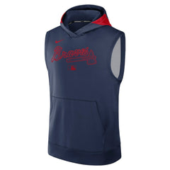 Atlanta Braves Nike Authentic Collection Dri-FIT Sleeveless Hoodie - MLB