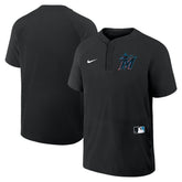 Miami Marlins Nike Authentic Collection Raglan Short Sleeve Windshirt - MLB