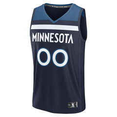 Minnesota Timberwolves Fastbreak Custom Jersey Icon Edition Navy - NBA