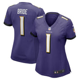 Number 1 Bride Baltimore Ravens Women's Game Jersey Purple | Nike for Sale