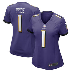 Number 1 Bride Baltimore Ravens Women's Game Jersey Purple | Nike for Sale