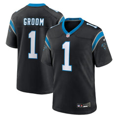 Number 1 Groom Carolina Panthers Game Jersey Black | Nike for Sale