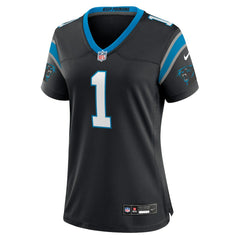 Number 1 Bride Carolina Panthers Women's Game Jersey Black | Nike for Sale