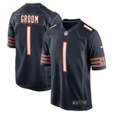 Number 1 Groom Chicago Bears Game Jersey Navy | Nike for Sale