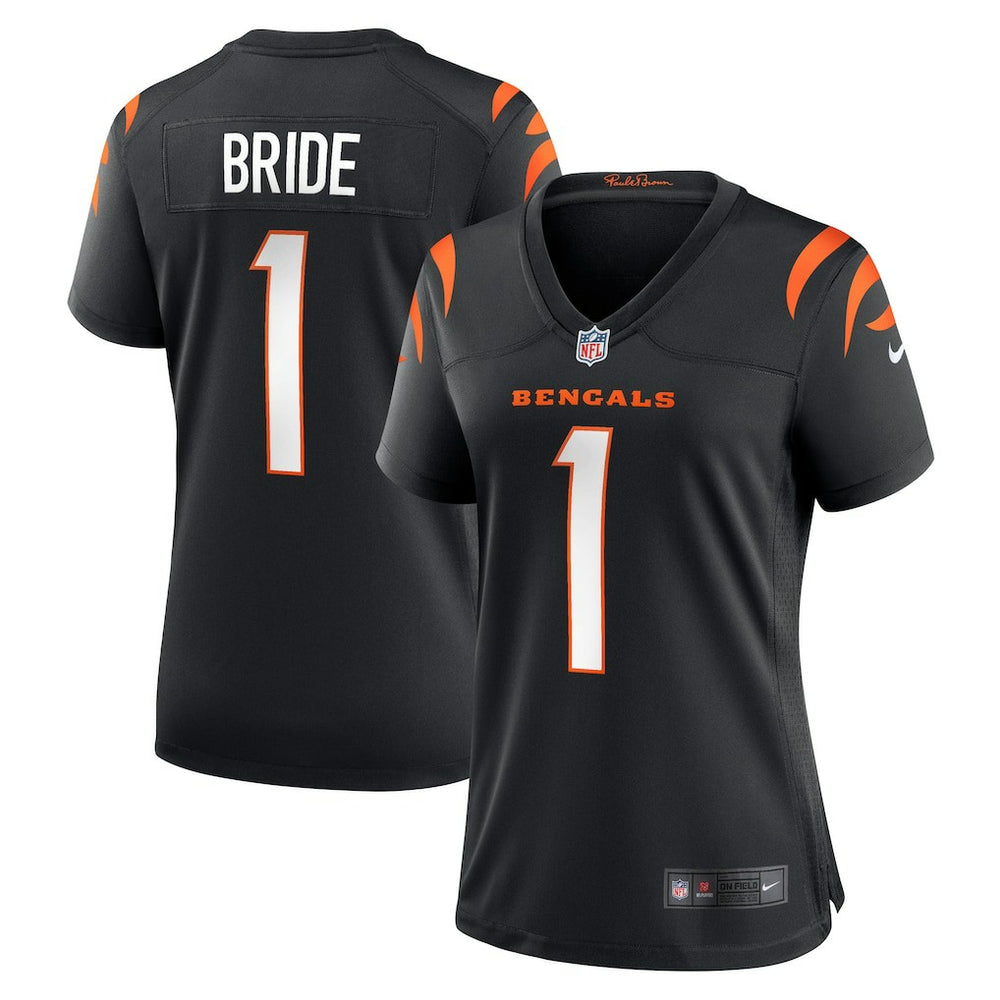 Number 1 Bride Cincinnati Bengals Women's Game Jersey Black | Nike for Sale