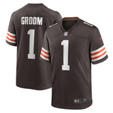 Number 1 Groom Cleveland Browns Game Jersey Brown | Nike for Sale