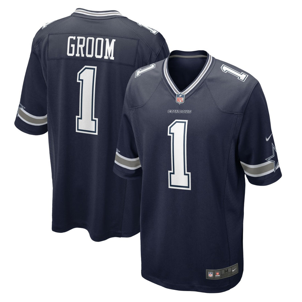 Number 1 Groom Dallas Cowboys Game Jersey Navy | Nike for Sale