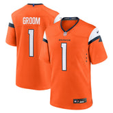 Number 1 Groom Denver Broncos Game Jersey Orange | Nike for Sale