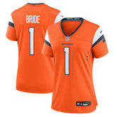 Number 1 Bride Denver Broncos Women's Game Jersey Orange | Nike for Sale