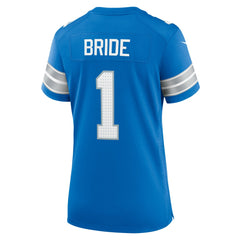 Number 1 Bride Detroit Lions Women's Game Jersey Blue | Nike for Sale