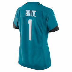 Number 1 Bride Jacksonville Jaguars Women's Game Jersey Teal | Nike for Sale