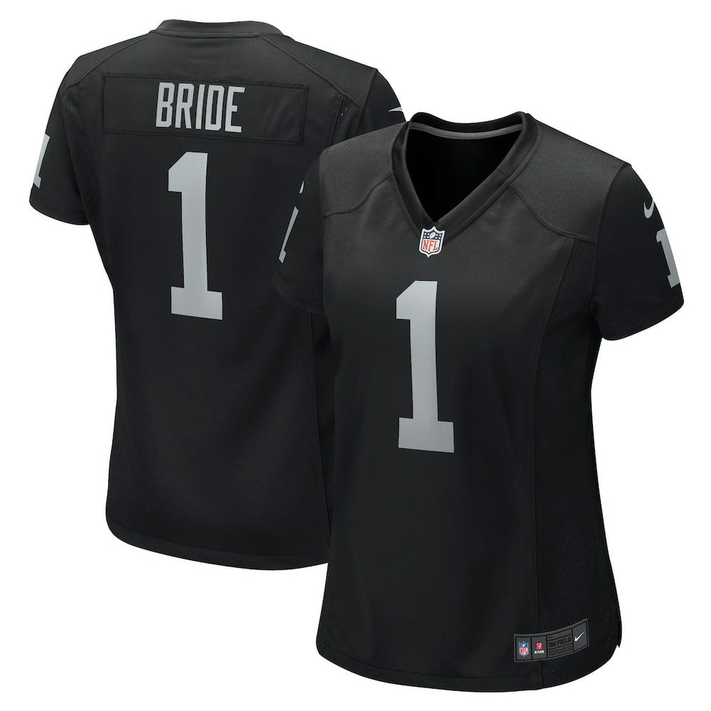Number 1 Bride Las Vegas Raiders Women's Game Jersey Black | Nike for Sale
