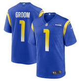 Number 1 Groom Los Angeles Rams Game Jersey Royal | Nike for Sale