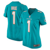 Number 1 Bride Miami Dolphins Women's Game Jersey Aqua | Nike for Sale