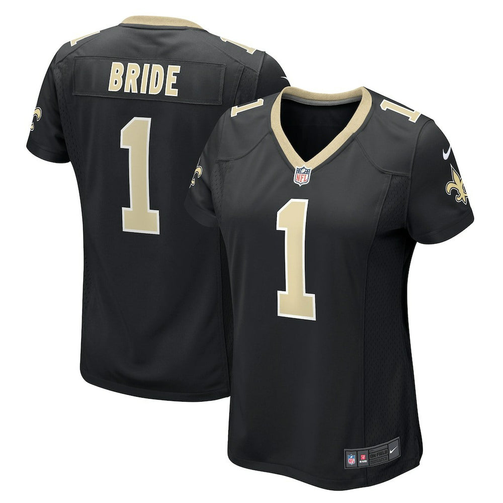 Number 1 Bride New Orleans Saints Women's Game Jersey Black | Nike for Sale