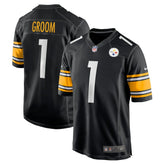 Number 1 Groom Pittsburgh Steelers Game Jersey Black | Nike for Sale