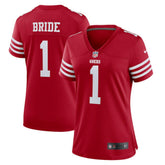 Number 1 Bride San Francisco 49ers Women's Game Jersey Scarlet | Nike for Sale