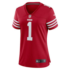 Number 1 Bride San Francisco 49ers Women's Game Jersey Scarlet | Nike for Sale