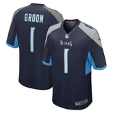 Number 1 Groom Tennessee Titans Game Jersey Navy | Nike for Sale