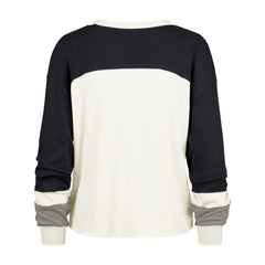 Dallas Cowboys '47 Women's Double Header Curve Raglan Long Sleeve Crop Top Cream | 47 brand