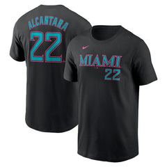 Sandy Alcantara Miami Marlins Nike 2025 City Connect Fuse Name & Number T-Shirt - MLB