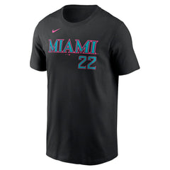 Sandy Alcantara Miami Marlins Nike 2025 City Connect Fuse Name & Number T-Shirt - MLB