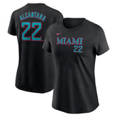 Sandy Alcantara Miami Marlins Nike Women's 2025 City Connect Fuse Name & Number T-Shirt - MLB