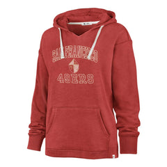 San Francisco 49ers '47 Women's Plus Size Clarity Kennedy Pullover Hoodie Scarlet | 47 brand