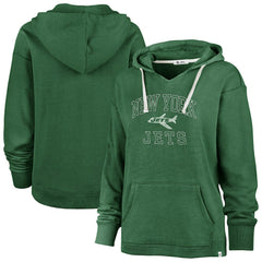 New York Jets '47 Women's Plus Size Clarity Kennedy Pullover Hoodie Kelly Green | 47 brand