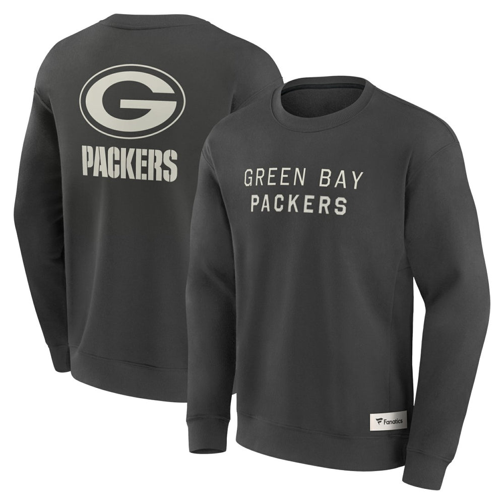 Green Bay Packers Elements Future Ground Lettering Pullover Sweatshirt Charcoal | Fanatics