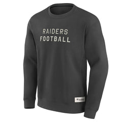 Las Vegas Raiders Elements Future Ground Lettering Pullover Sweatshirt Charcoal | Fanatics