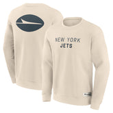 New York Jets Elements Future Ground Lettering Pullover Sweatshirt Cream | Fanatics