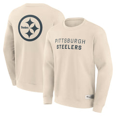 Pittsburgh Steelers Elements Future Ground Lettering Pullover Sweatshirt Cream | Fanatics